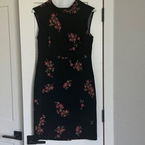 Black Floral Sheath Dress - Women